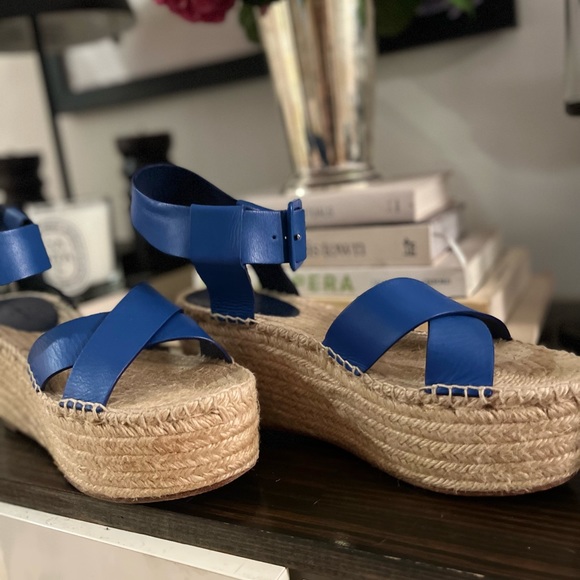 Céline buckle platform Espadrilles sandals SZ 39 9 - Picture 2 of 8
